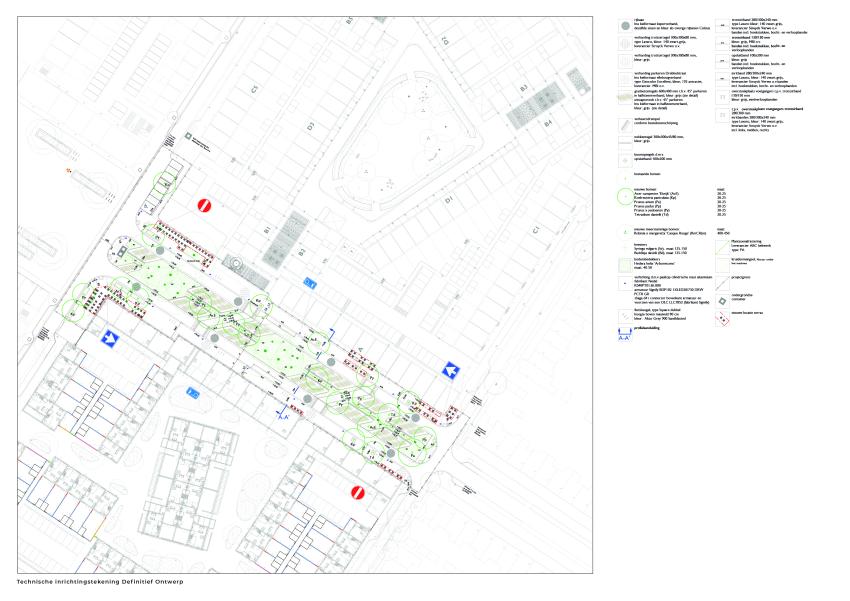 ontwerp met legenda Edisonstraat